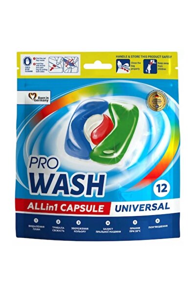 2K Capsule detergent de rufe Pro Wash Universal 12 buc