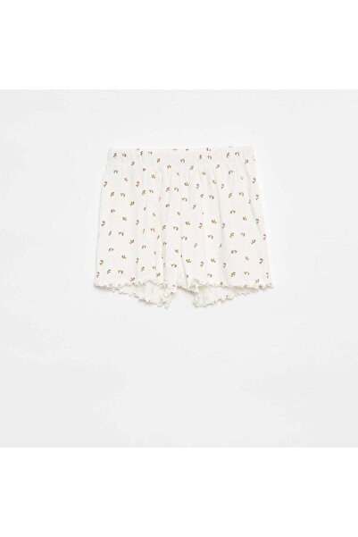 KIABI Ribbed shorts + T-shirt pyjamas - 2-piece set BEIGE