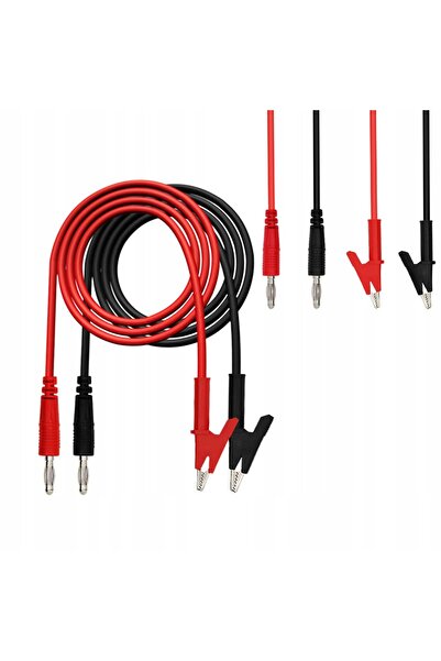 Rosfix Set Cabluri Măsurare 100cm 15A 1000V | Cu Clești Tip Crocodil