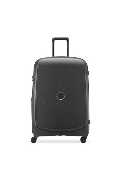 Delsey عربة بلمونت بلس الصلبة غير القابلة للتمدد ذات الأربع عجلات، 81 سم، لون أسود