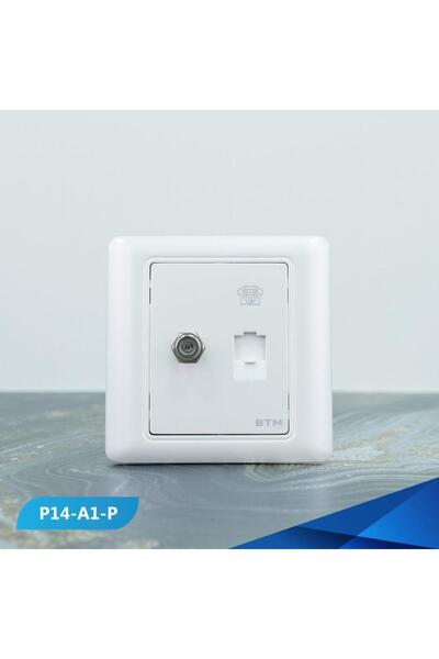 Btm منفذ هاتف ومقبس تلفزيون لؤلؤي - 10 قطع