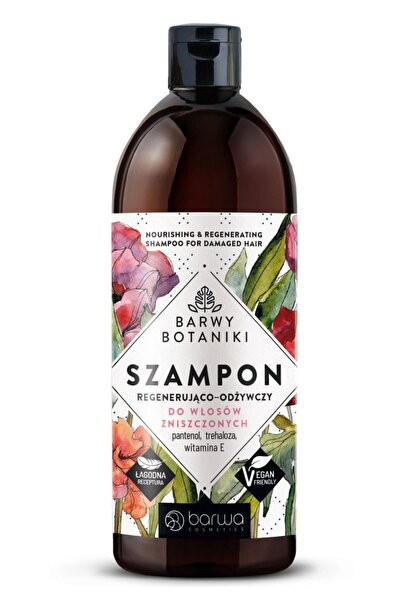 Barwa Cosmetics Nourishing and regenerating shampoo for damaged hair, BARWY BOTANIKI, Barwa Cosmetics, 480 ml