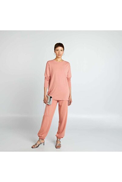 KIABI Wide-leg plain joggers PINK