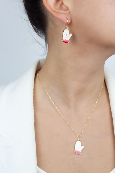 Liveyn Design مجموعة أقراط قلادة تحت عنوان عيد الميلاد