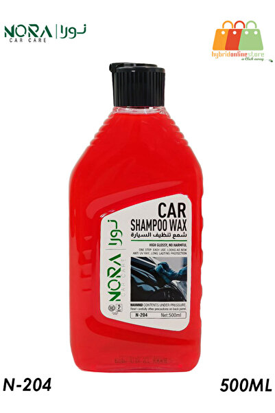 Nora شامبو وشمع السيارة رقم 204 (500 مل) - لمعان عالي، سهل الاستخدام، وحماية ...