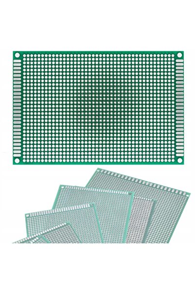 Rosfix Universal Prototype Board 80x120 mm | THT Double Layer | Green
