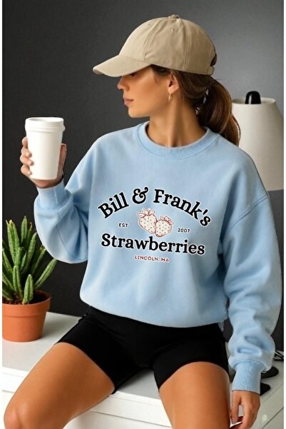 ArtYus سويت شيرت للجنسين بأكمام طويلة وطباعة أمامية على شكل بيل ستراوبيري ويا...