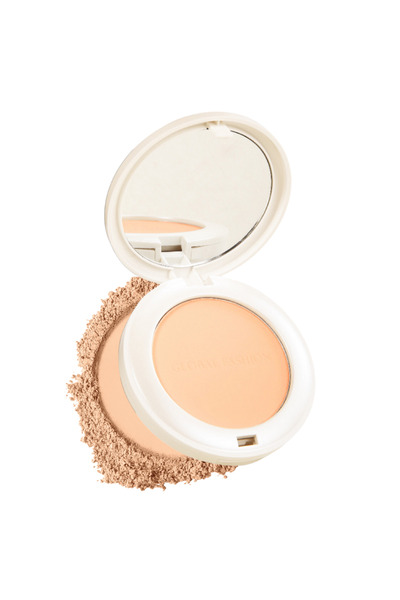 global fashion بودرة مضغوطة - 6 درجات، بودرة مضغوطة مخملية غير لامعة مع خاصية التحكم في الزيوت، خالية من اللمعان تدوم 24 ساعة، مرآة ومنتفخة