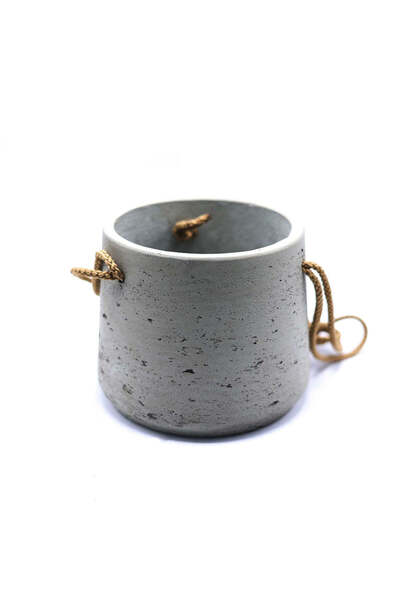 Pottery Patt M Askılı Fiberstone Saksı Krem