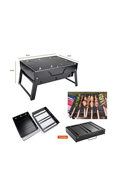 Cady One Portable Charcoal Grill for Barbecues Black 20x35x27cm