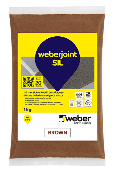 WEBER SİLİKONLU DERZ DOLGU 1 KG RENK KAHVERENGİ