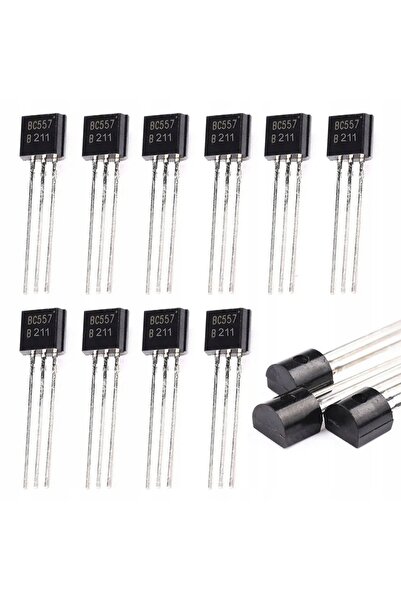 Rosfix PNP Transistor BC557 TO-92 | 40V 100mA THT | Set of 10 Pieces