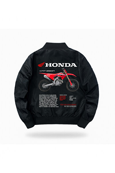 Toum Motorbike Printed Unisex Bomber Jacket