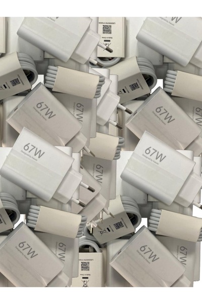 caddeoutlet Türkiye Garantili Mi 67w (WATT) Hızlı Şarj Aleti Adaptörü Kablo Seti