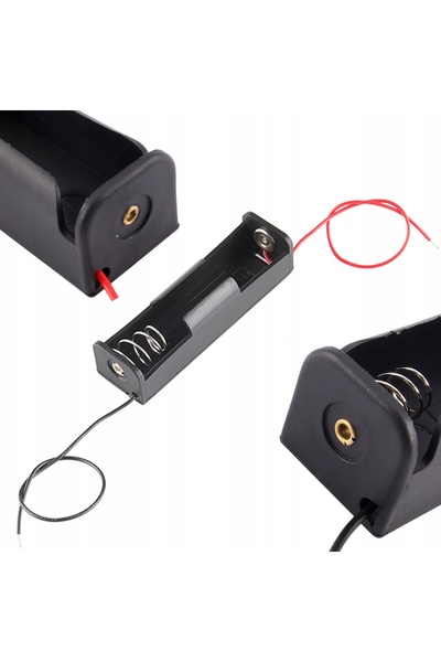 Rosfix Suport Baterie 1x18650 cu Fire 100mm | Tip Deschis, 7.5x2x1.8 cm