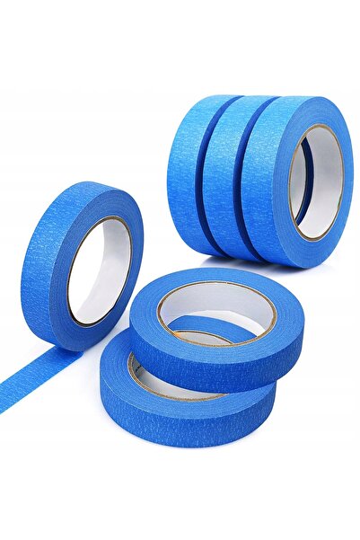 Rosfix Bandă de Mascare Profesională 20mm x 50m | Hârtie Creponată Albastră