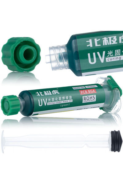 Rosfix Pastă Soldermask Verde 10ml | Fotopolimer UV pentru PCB | Izolant Durabil