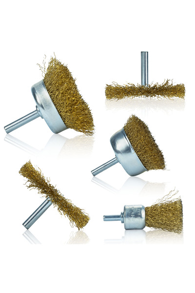 Rosfix Set Perii Sârmă Pentru Bormașină 5 Buc | 1/4" | Oțel Mosițat Durabil