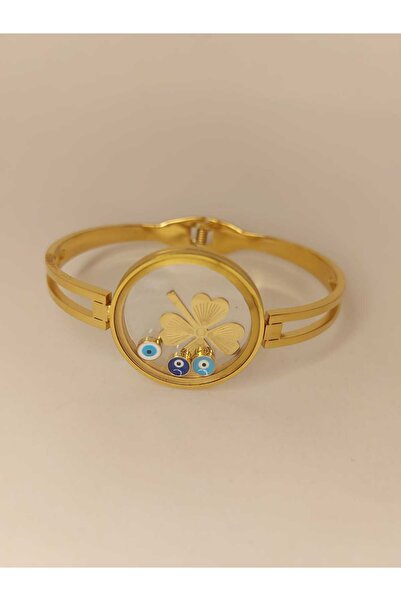 Romea مشبك ربع دائرة من الفولاذ المقاوم للصدأ، مشبك ذهبي مع قاعدة، سوار ربع د...