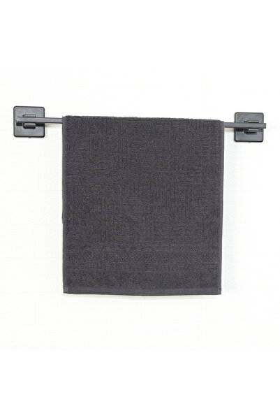 TEOHOMELİNENS Double Jacquard Bath Towel, 70X140 Cm, Stylish Geometric Pattern, 20/ Ring Karde, 600 Gsm- Anthracite