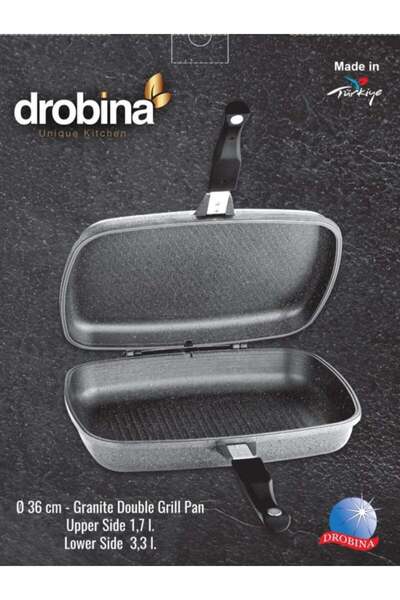 drobina Turkish Granite Double Sided Grill - Brown