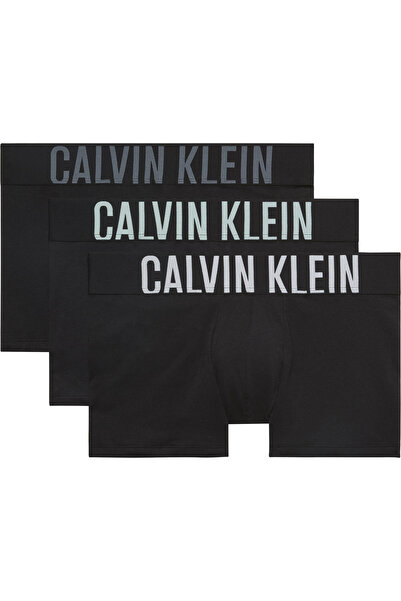 Calvin Klein Erkek Marka Logolu Elastik Bantlı Günlük Kullanıma Uygun Füme-Gri-Beyaz Boxer 000NB3608