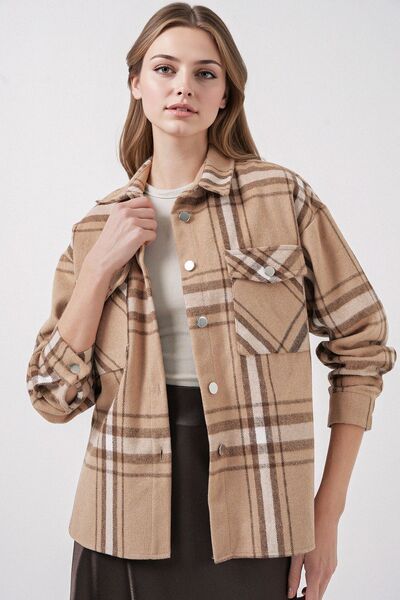 Hiccup Bdart Pocket Detailed Checkered Buttoned Shirt