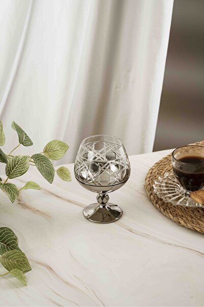 crystalhome 6-Pack Silver Gloria Crystal Coffee Side 250ml