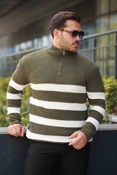 BY İMPALA MODA OVERSIZE SWEATER WITH SEMI ZIPPER