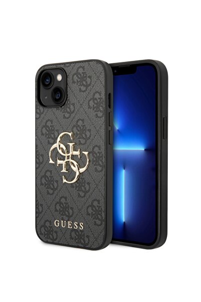Guess Θήκη για iPhone 15, Σκληρή θήκη 4G με μεγάλο μεταλλικό λογότυπο, Λεπτή ...