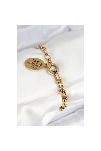 Clariss 316L Steel Tiffany Tree Model Gold Color Women's Bracelet
