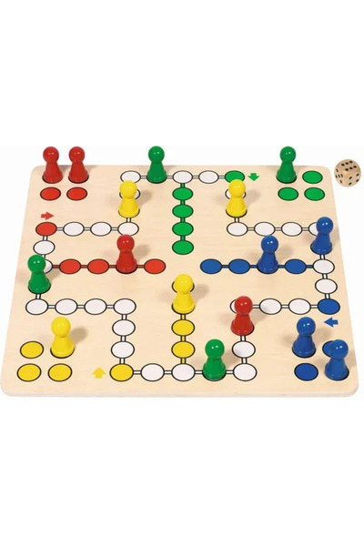 Goki Joc Ludo, pentru familie, de lemn, 4 ani+, - Joc de strategie