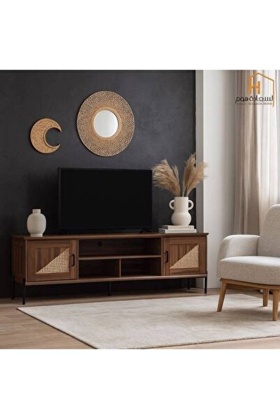 Al Saadah Home Featured TV Unit - 180×40×56 cm - Brown
