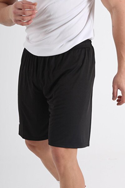 Diadora Enine Kareli Antrenman Şortu Siyah