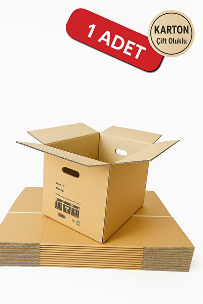 SinPack 1 Adet Çift Oluklu El Geçmeli Karton Koli 60x40x40 – Taşıma, Kargo, Depolama,Taşınma,Çeyiz