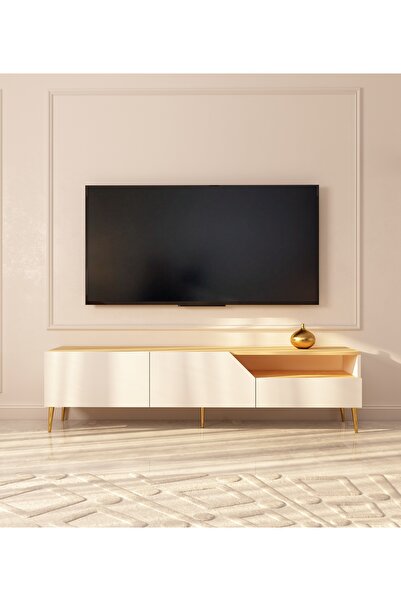 morepp Saren 180 cm Tv Ünitesi Tv Sehpası | Safir Meşe - Beyaz