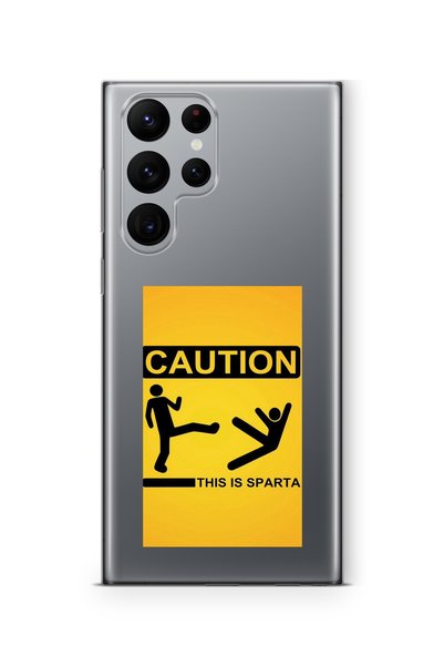 Multitronic حافظة شفافة مطبوعة بتصميم This Is Sparta متوافقة مع هاتف Samsung ...