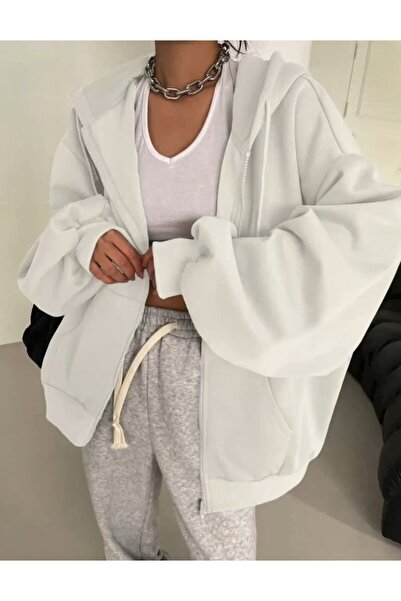 pandy Kapüşonlu Unisex Fermuarlı Sweatshirt / Hırka