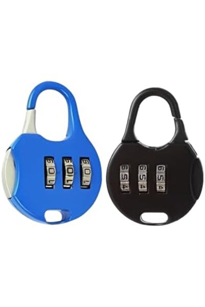 Generic قفل مكون من قطعتين، قفل مركب صغير قابل لإعادة الضبط، مكون من 3 أرقام ...