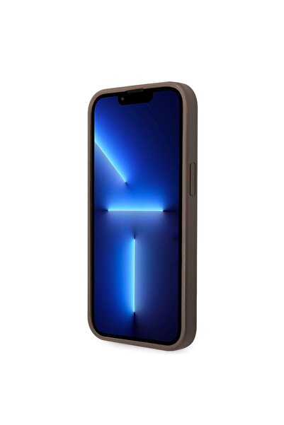 Guess Case for iPhone 14, Hardcase 4G Big Metal Logo, Slim Protection, Compatible, Brown