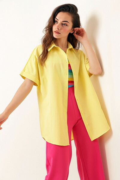 Hiccup Bdart Buttoned Poplin Shirt and Collar