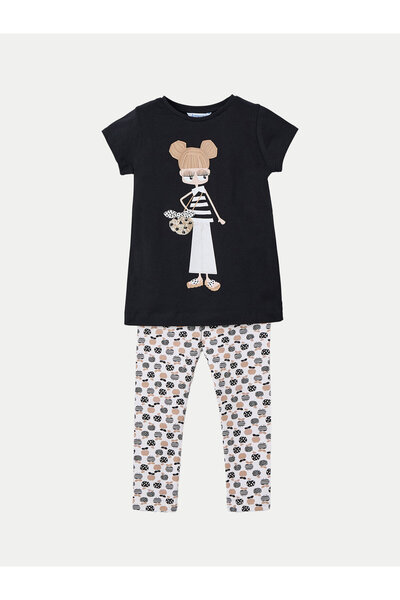 MAYORAL Girl T-shirt and leggings set 3713 Black