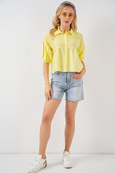 Hiccup Bdart Loose Fit Button down Short Shirt