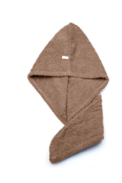 1Chase Cotton Terry Hair Towel Wrap, Beige