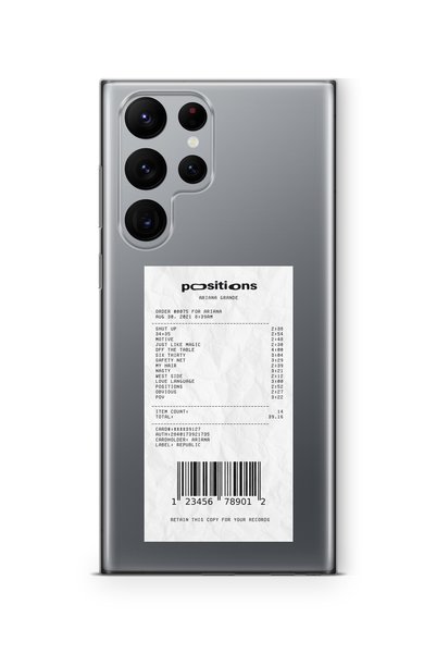 Multitronic غطاء شفاف مطبوع بتصميم ألبوم أريانا غراندي متوافق مع هاتف سامسونج...