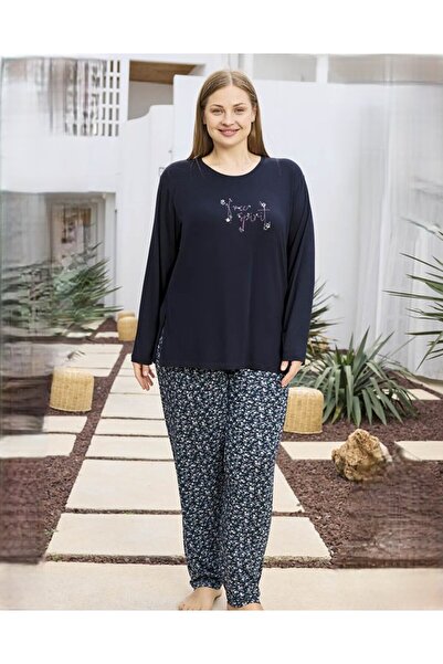 Aydoğan Battal Viskon Long Sleeved Pajama Set 250495