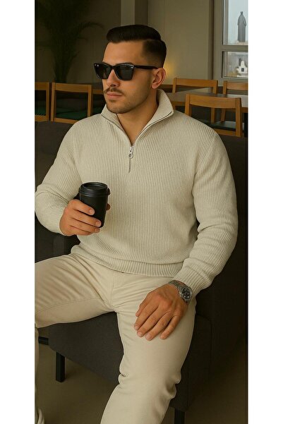 laçin life Πλεκτό πουλόβερ με φερμουάρ