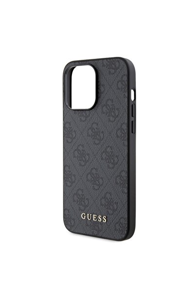 Guess Θήκη για iPhone 15 Pro Max, Σκληρή θήκη 4G Μεταλλική Χρυσή με Λογότυπο, Γκρι