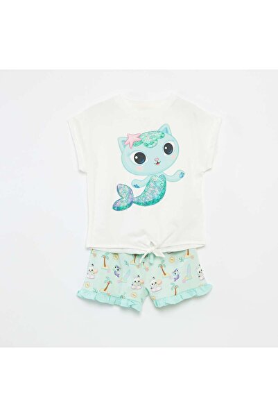 KIABI Gabby's Dollhouse T-shirt + shorts set - 2-piece set WHITE