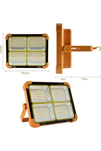 Generic Powerful Solar Flashlight with Mobile Charging Port